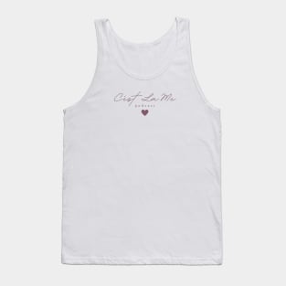 C'est La Me Title and Heart Tank Top